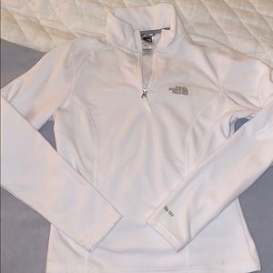 The North Face white fleece pullover size XS